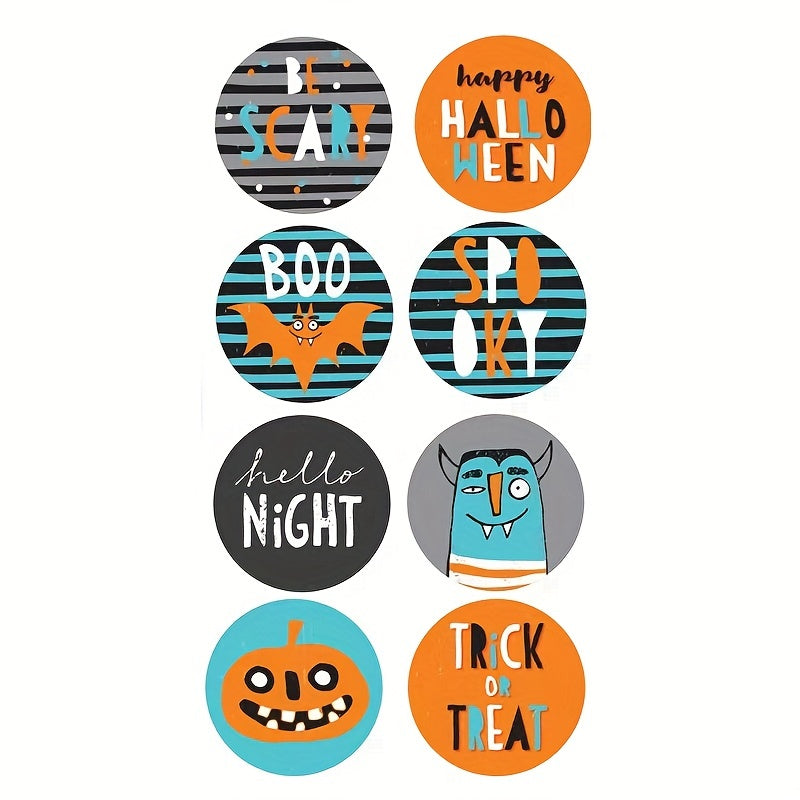 500pcs Halloween Cartoon Stickers Roll Packaging