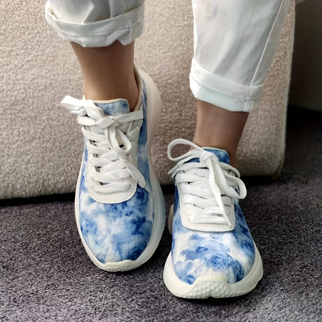 Women's Sky Print Casual Sneakers Anti Slip Lightweight Outdoor Work Shoes