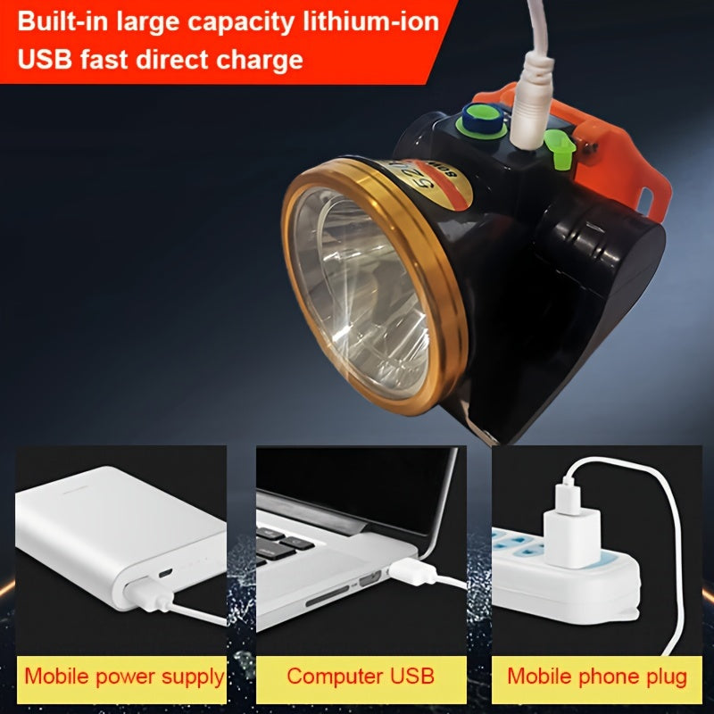 2000mAh 80W Solar Assisted Headlights Camping Lights