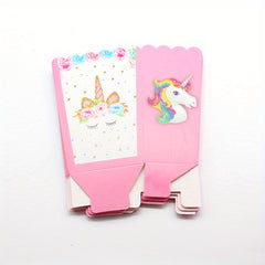 6Pcs Unicorn Popcorn Box Party Supplies