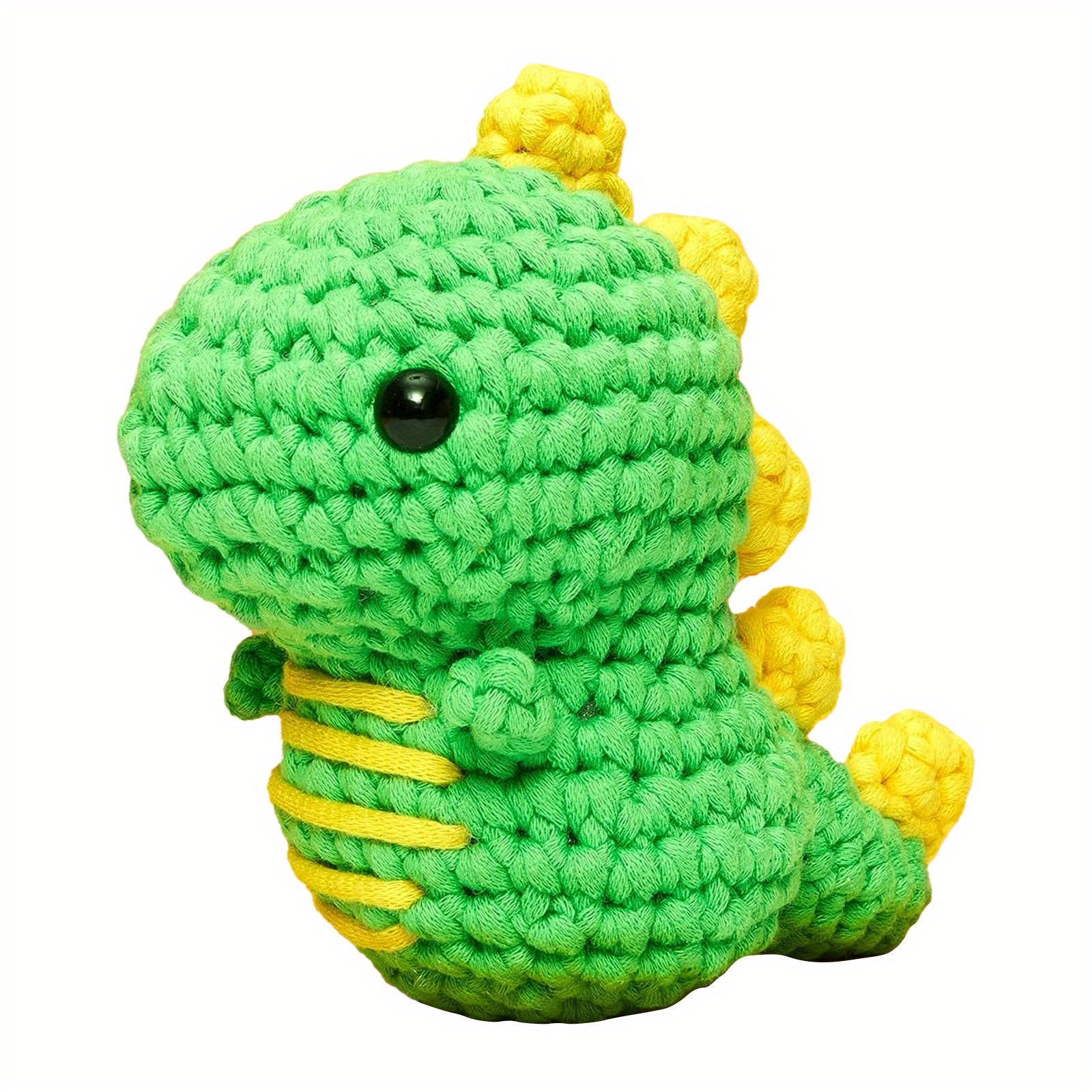 Green Dinosaur Crochet Kit For Beginners - DIY Knit
