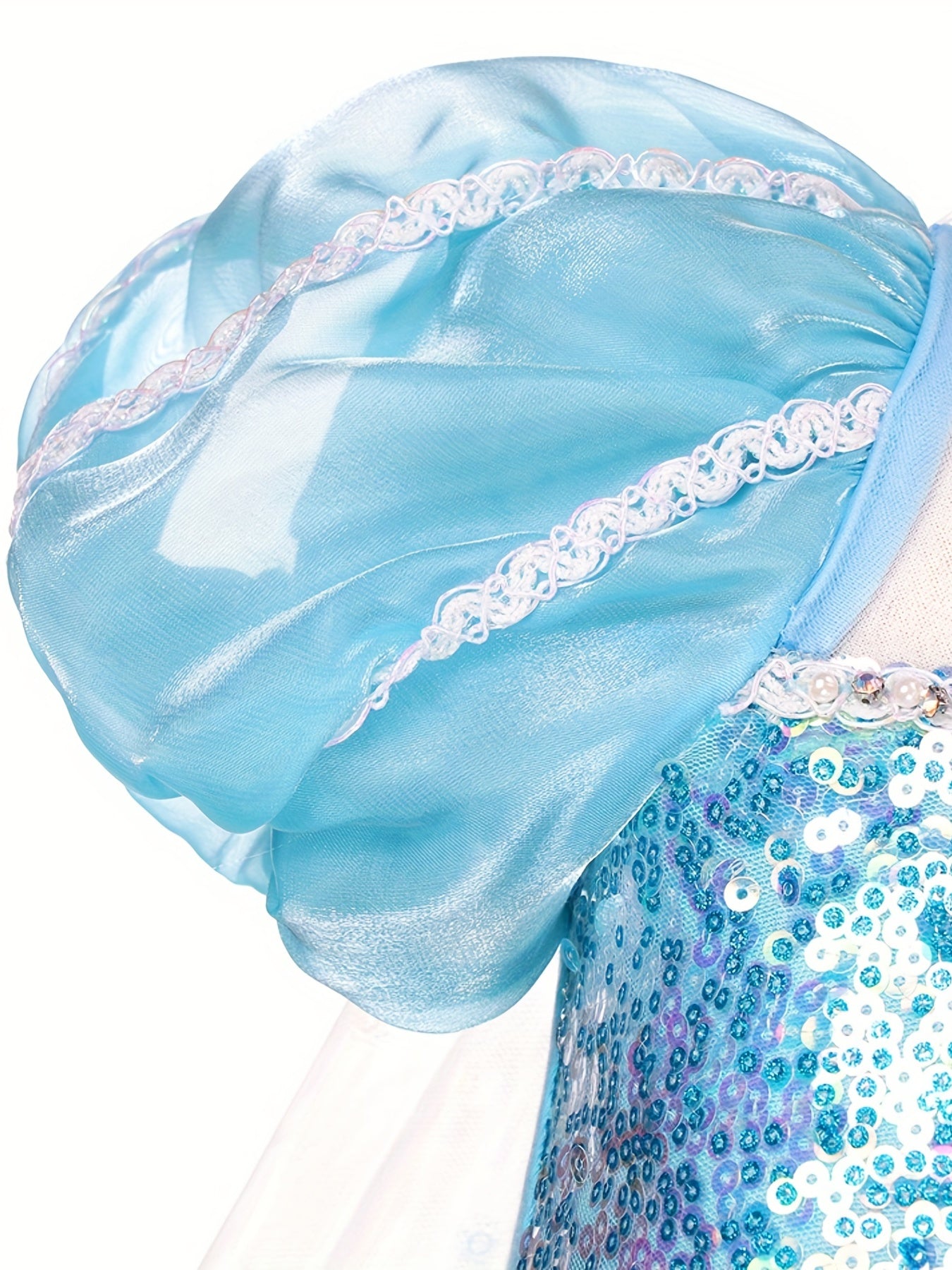 Girls Sequin Snowflake Princess Dress Set