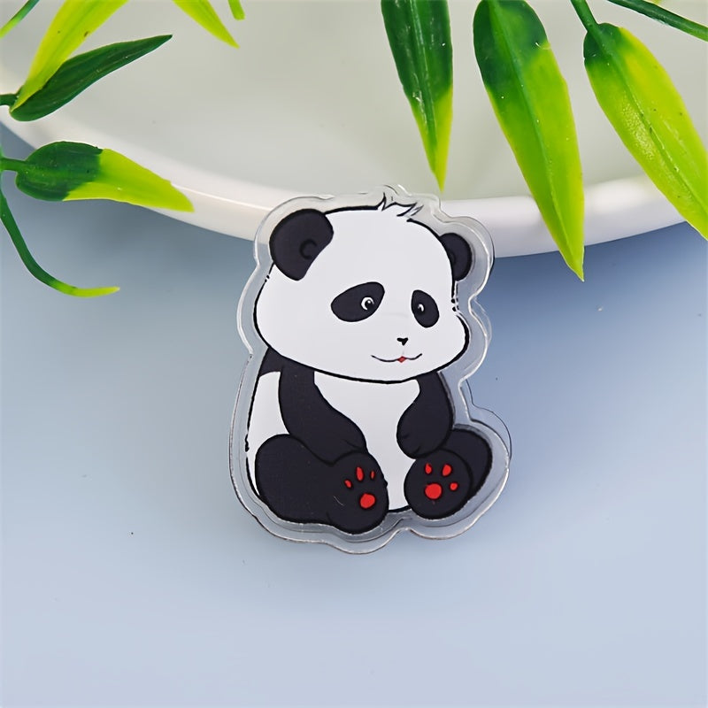 Cartoon Panda Acrylic Double-Sided PP Clip Decorative Gift Memo Clip
