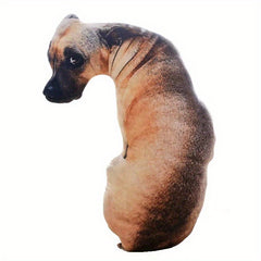 3D Simulation Dog Pillow Plush Toy Dog Doll