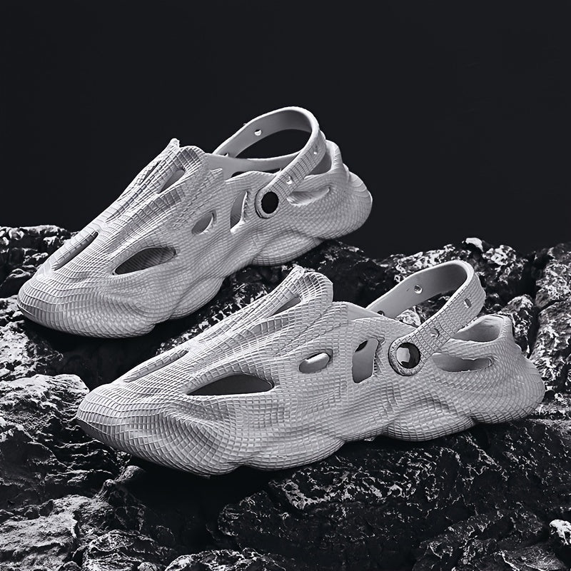 Men's Non-slip Hollow Clogs Sandals Grey
