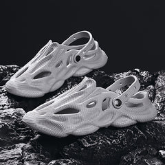 Men's Non-slip Hollow Clogs Sandals Grey