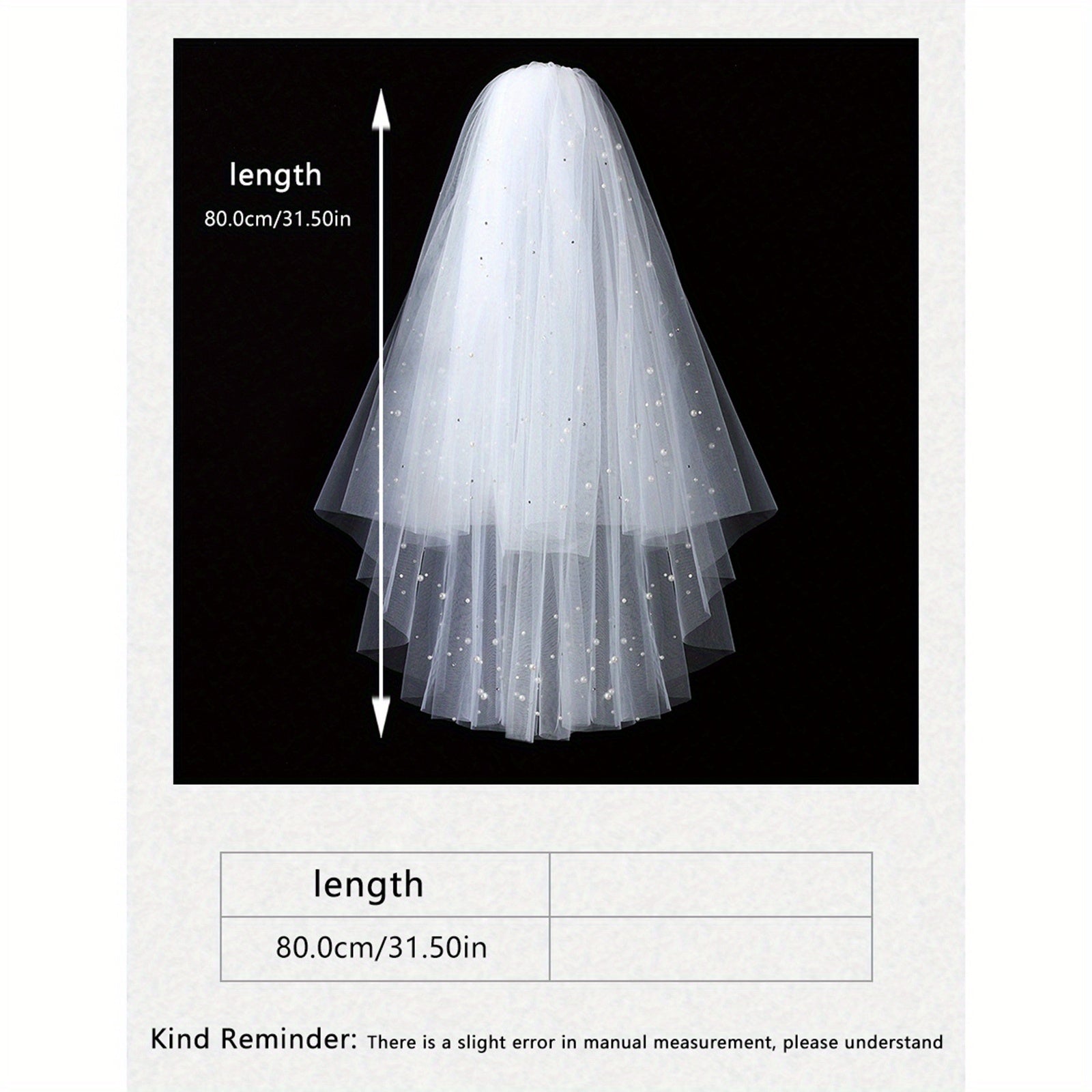 Flowing Double Layer Wedding Veil Classic Bridal Headpiece