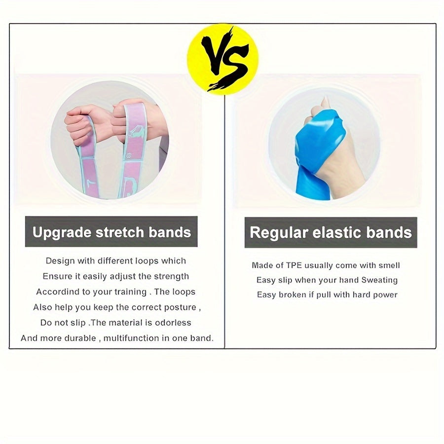 Digital Segmented Yoga Resistance Bands Elastic Fitness Stretching Band