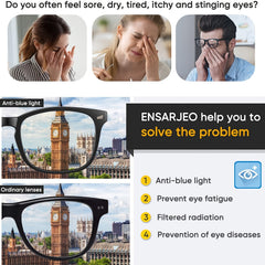Square Light Blocking Glasses Eyeglasses Frame
