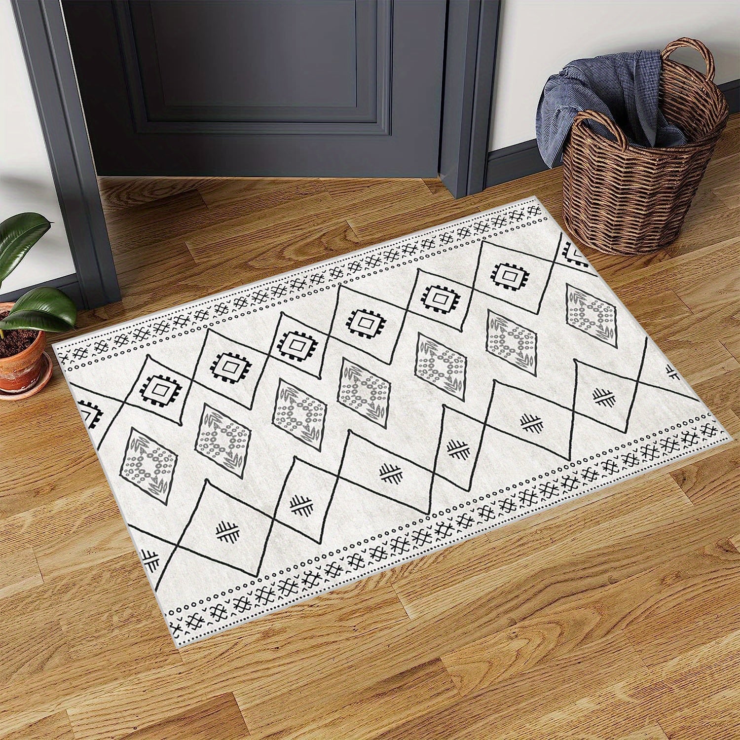 Persian Anti Fatigue Kitchen Mat Boho Anti Slip Carpet