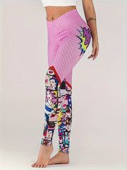 Printed Yoga Leggings for Sports and Fitness