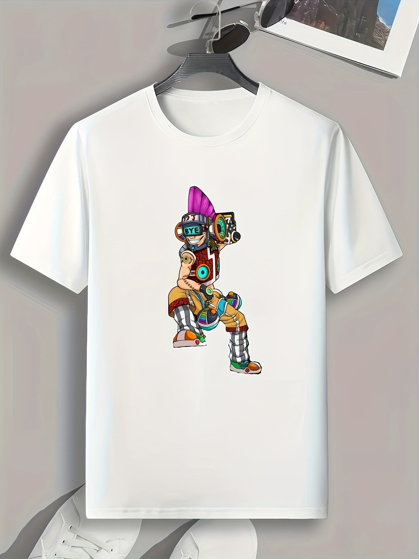 Anime Print Men's Graphic T-shirt Casual Comfy Tees For Summer