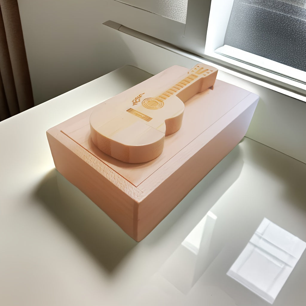 Wooden Guitar U Disk Shell Set for 8G 16G 32G 64G U Disk