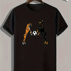 Dogs Print Men's Graphic T shirt Casual Comfy Tees For Summer Mens Clothing