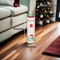 Chinese Style Digital Temp Display Water Cup 304 Stainless Insulated Bottle