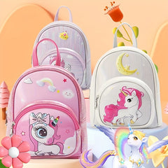 Unicorn Pattern Backpack for Kindergarten Princess Girls