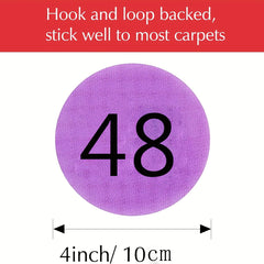 48pcs Classroom Sitting Carpet Dots 1-48 6 Colors for Teacher Supplies Preschool