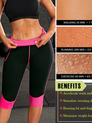 Neoprene Sauna Leggings Sweat Shorts with Phone Pockets