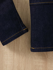 Boys Elastic Waist Denim Jeans Sweatpants