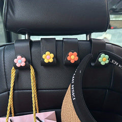 4pcs Flower Car Hook Rear Car Supplies Interior Decoration