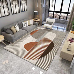 Soft Faux Cashmere Area Rug Non-slip TPR Base Modern Design