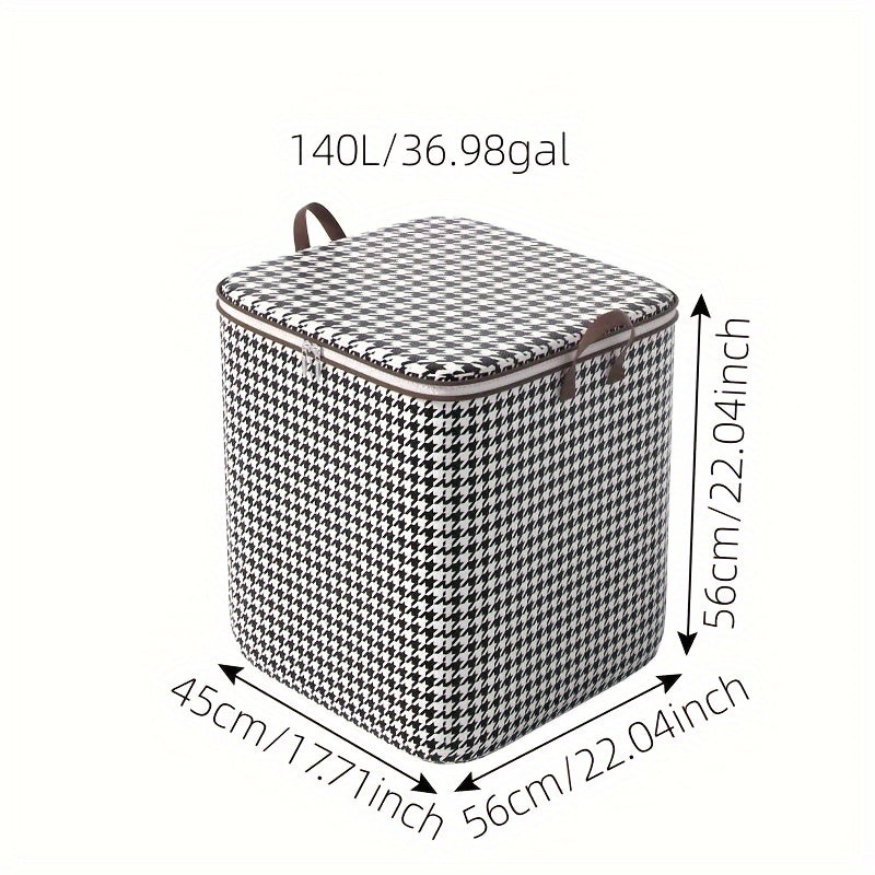 Quilts Storage Box with Lids & Handles - Storage Basket for Clothes Blankets
