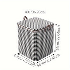 Quilts Storage Box with Lids & Handles - Storage Basket for Clothes Blankets