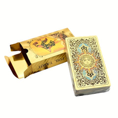 78 Foil Tarot Cards With Instruction Booklet Waterproof