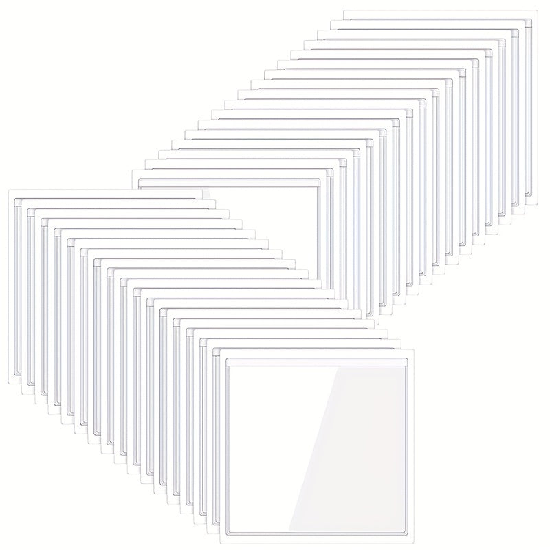 10pcs Transparent Adhesive Bags 9x9cm PVC Labels Business Cards Storage