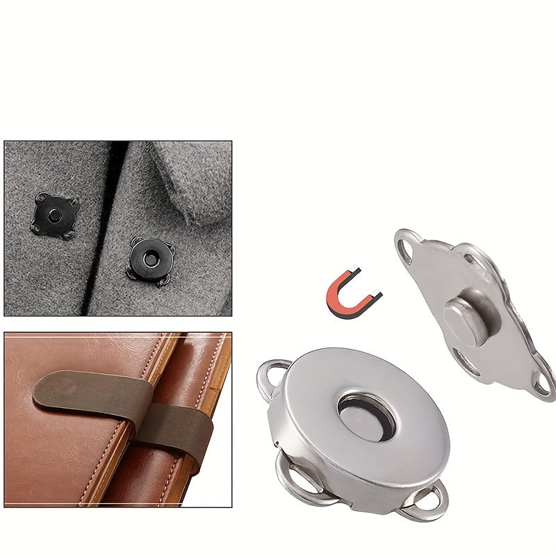 10pcs Magnetic Snap Fasteners Clasps for Handbag Purse Wallet Craft Bags DIY