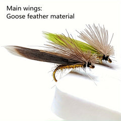 10pcs Bionic Fishing Fly Goose Feather Material for Salmon Trout Fishing