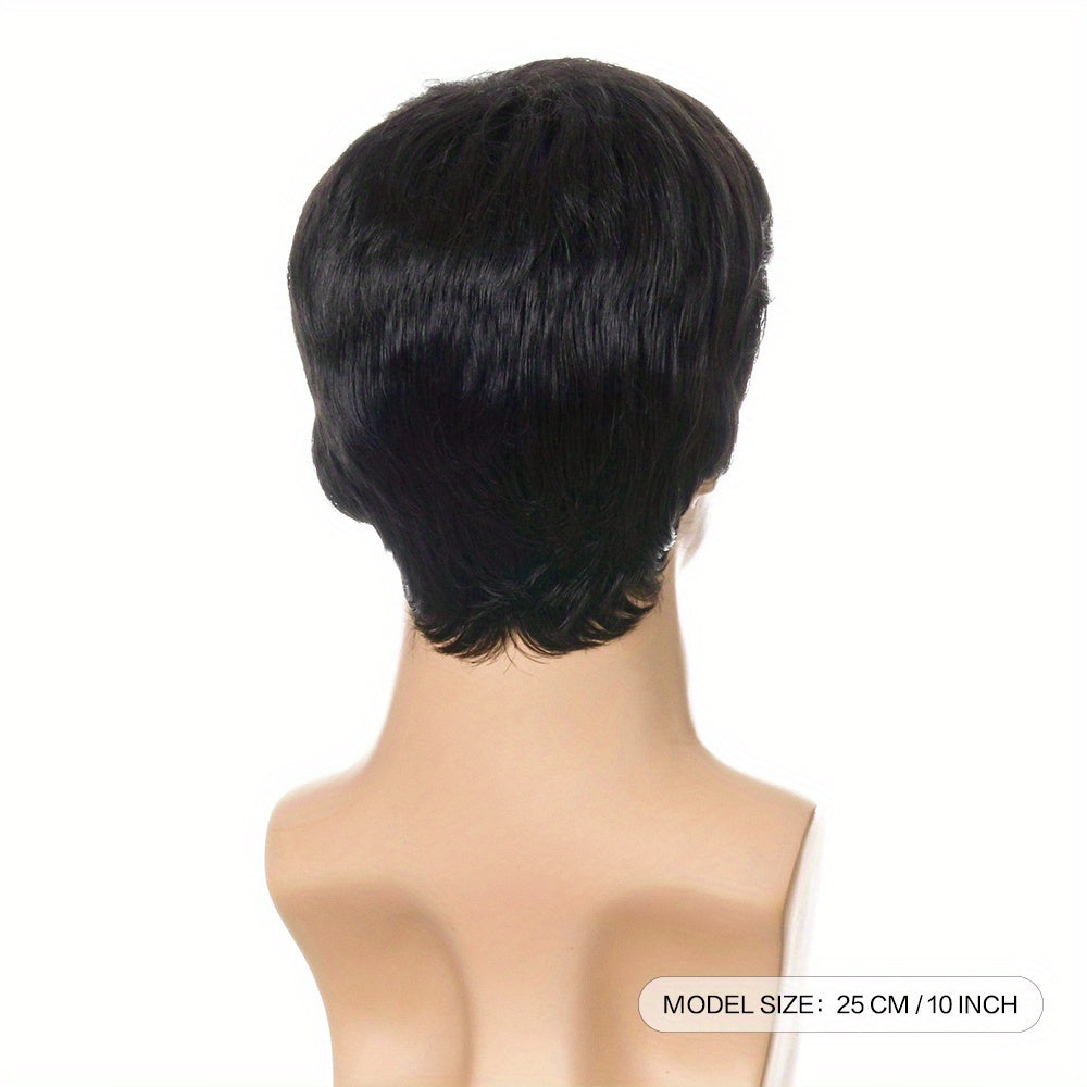 Men's Natural Short Curly Hair Wig Headgear