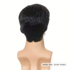 Men's Natural Short Curly Hair Wig Headgear