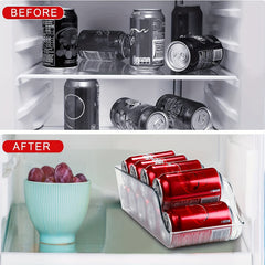 2pcs Refrigerator Can Dispenser Clear Plastic Storage