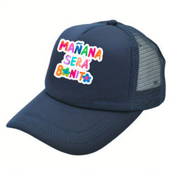 Colorful Letter Print Trucker Hat Y2K Baseball Cap Mesh Sunshade Dad Hats