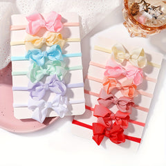 6pcs Baby Girls Bow Hairbands Soft & Stylish Hair Accessories