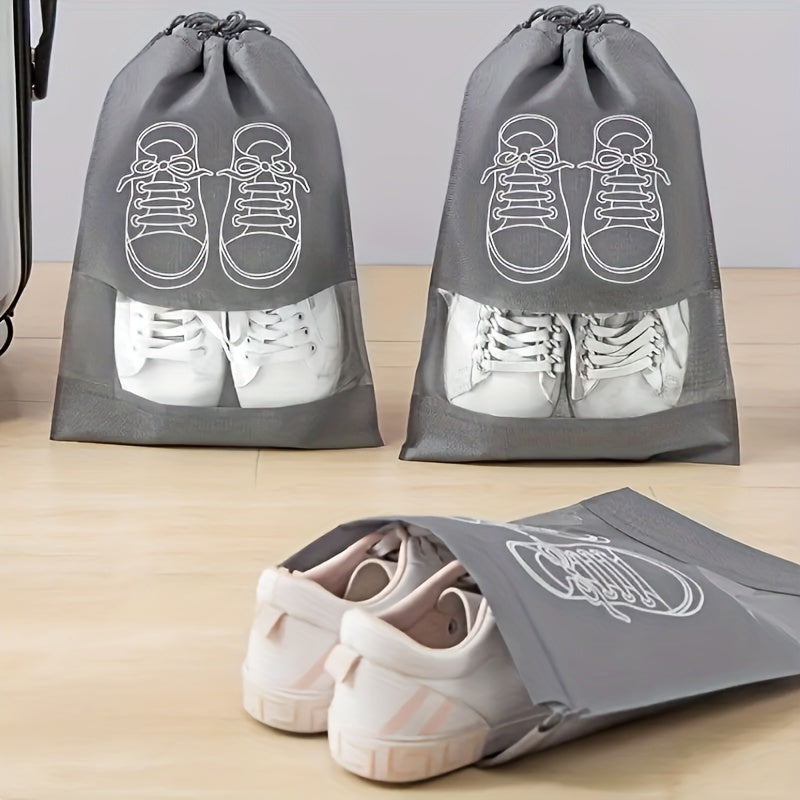 6pcs Dustproof Shoes Storage Bag Portable Travel Shoe Pouch Organizer