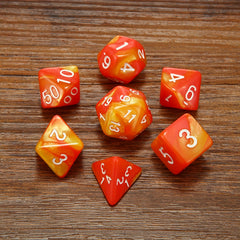 7pcs Multicolor Acrylic Polyhedral Dice Set for RPG & COC Games