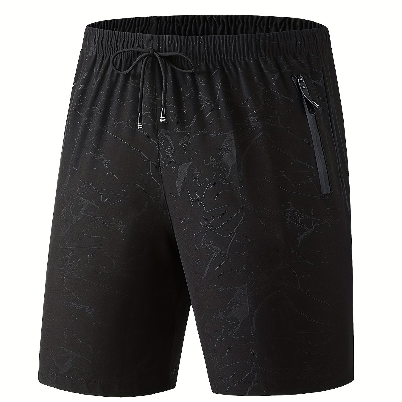Men's Active Drawstring Shorts with Zip Pockets