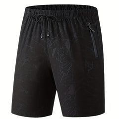 Men's Active Drawstring Shorts with Zip Pockets