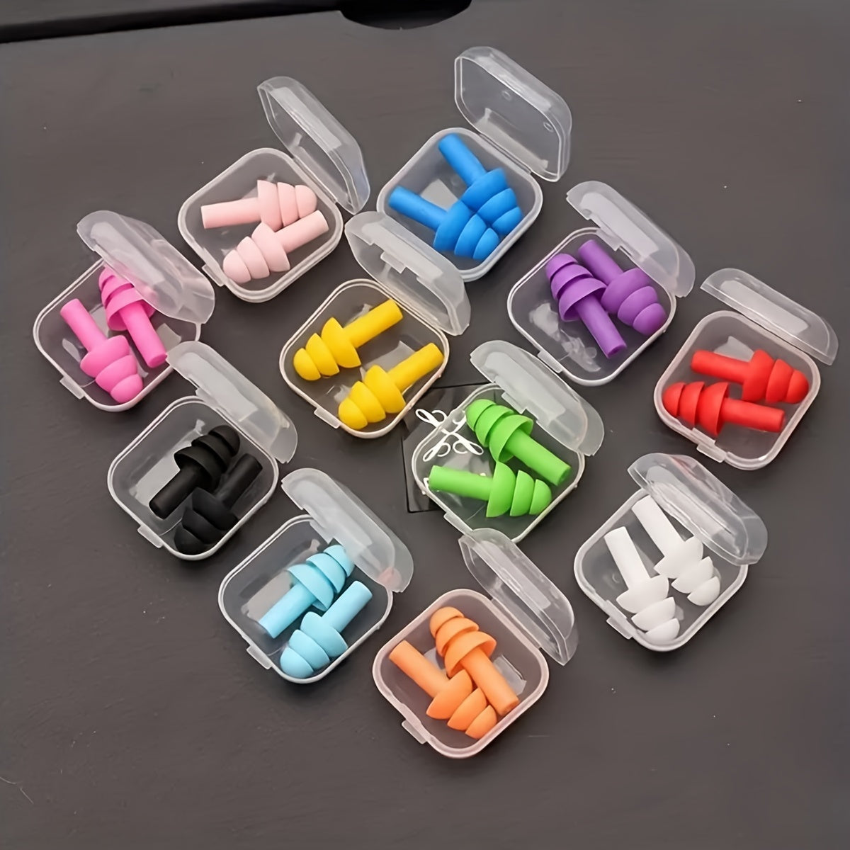 10 Pairs Silicone Christmas Tree Shaped Swimming Ear Plugs