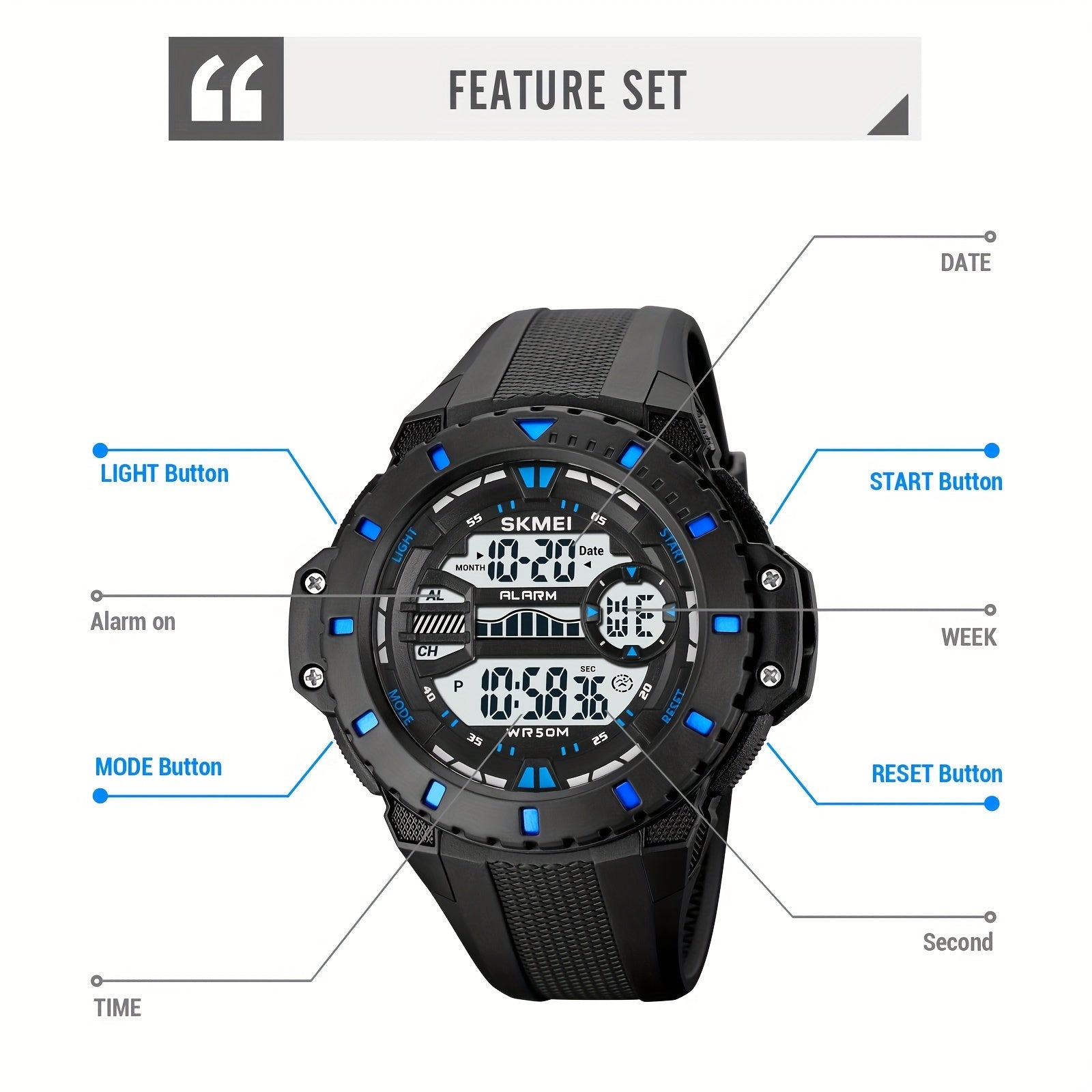 Military Waterproof LED Digital Sports Watch
