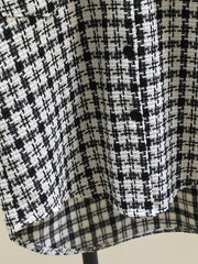 Tweed Plaid Drop Shoulder Jacket for Fall & Winter