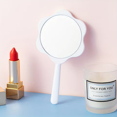 Small Floral Hand Mirror for Makeup & Skincare