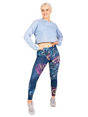 Colorful Cashews Print High Waist Leggings Women's Clothing