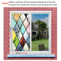 Colored Rhombus Crescent Glass Window Film