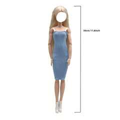 Doll Costume Party Dress 1/6 Doll Accessories Girl Gift No Doll