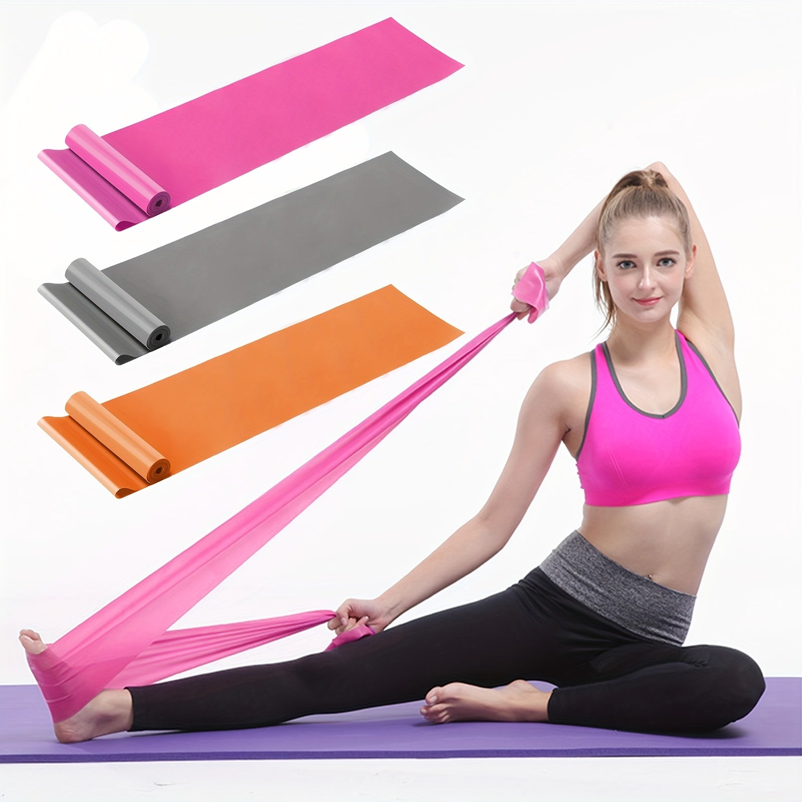 Yoga Resistance Band Tension Rope for Fitness Stretching Body Shaping