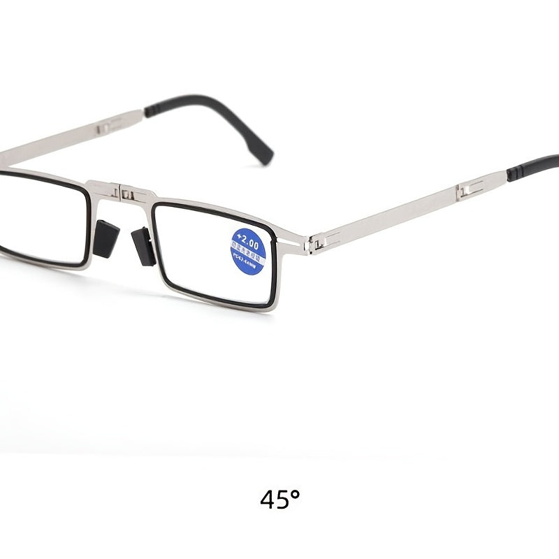 Middle Aged Elderly Folding Reading Glasses Anti Light Ultra light