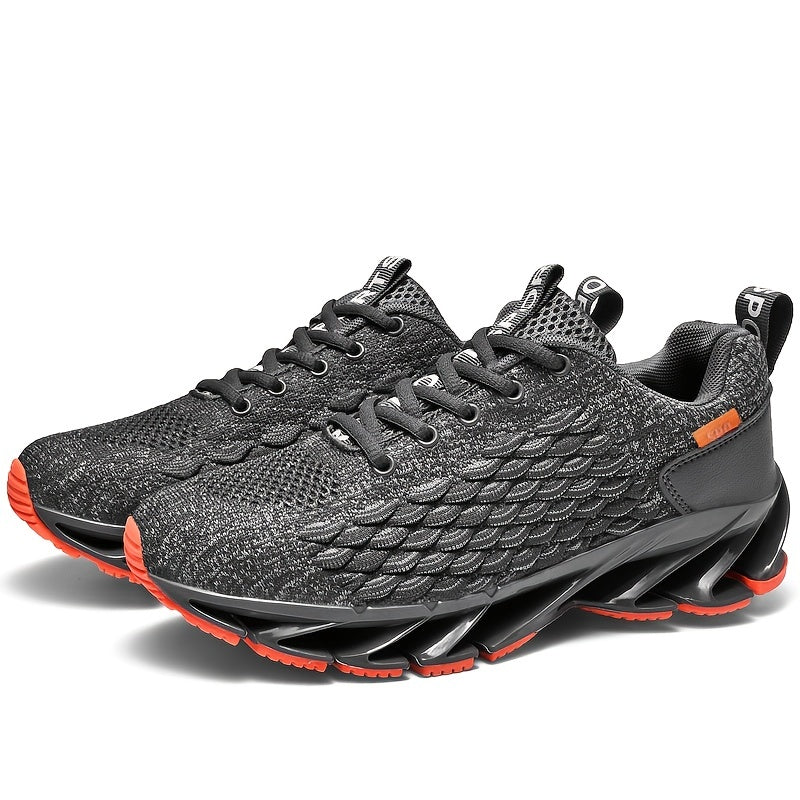 Men's Lace-up Sneakers Casual Fishscale Effect Walking Shoes